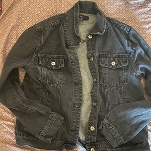 Black denim jacket